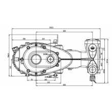 High Flow Triplex Plunger Pumps with Gearbox 171L